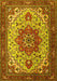 Machine Washable Persian Yellow Traditional Rug, wshtr2304yw