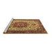 Sideview of Machine Washable Persian Brown Traditional Rug, wshtr2304brn