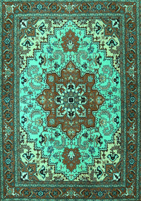 Persian Turquoise Traditional Rug, tr2304turq