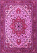 Machine Washable Persian Pink Traditional Rug, wshtr2304pnk