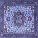 Square Persian Blue Traditional Rug, tr2304blu