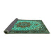 Sideview of Persian Turquoise Traditional Rug, tr2304turq