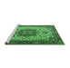 Sideview of Machine Washable Persian Emerald Green Traditional Area Rugs, wshtr2304emgrn