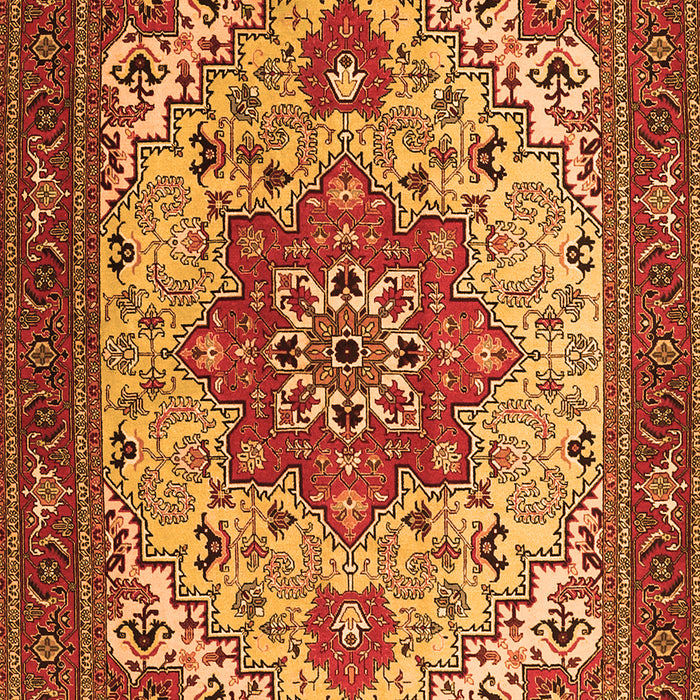 Serging Thickness of Machine Washable Persian Orange Traditional Area Rugs, wshtr2304org