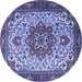 Round Persian Blue Traditional Rug, tr2304blu