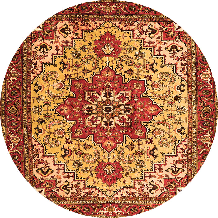 Machine Washable Persian Orange Traditional Area Rugs, wshtr2304org