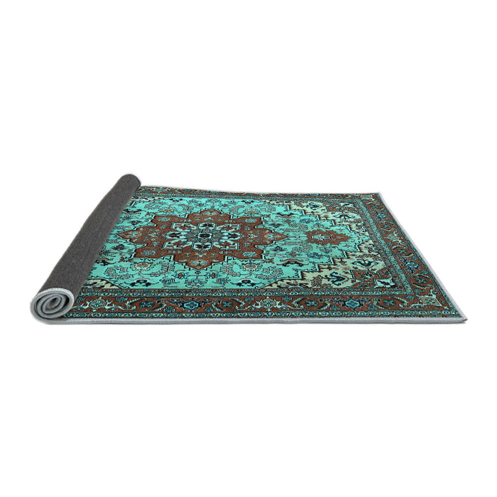 Sideview of Persian Light Blue Traditional Rug, tr2304lblu
