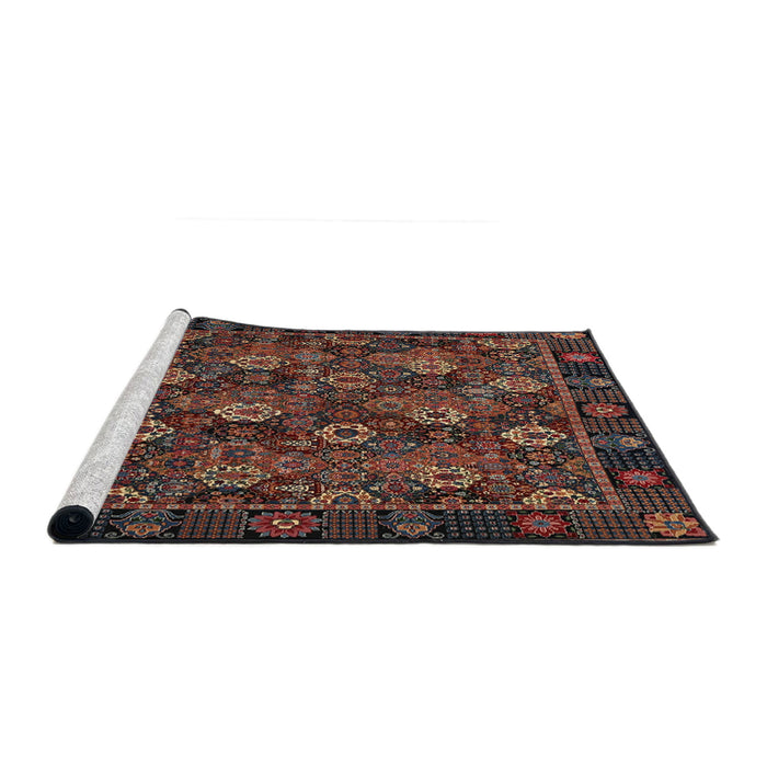 Sideview of Machine Washable Traditional Night Red Rug, wshtr2305