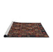 Sideview of Machine Washable Traditional Night Red Rug, wshtr2305