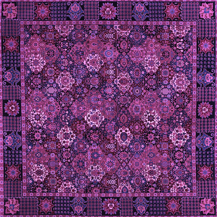 Square Persian Purple Traditional Rug, tr2305pur