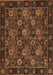 Machine Washable Persian Brown Traditional Rug, wshtr2305brn