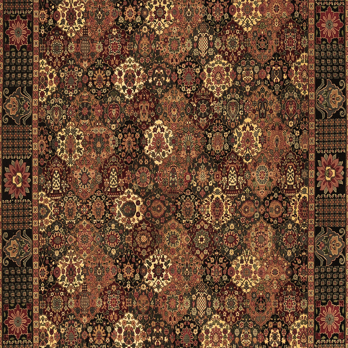 Machine Washable Persian Brown Traditional Rug, wshtr2305brn