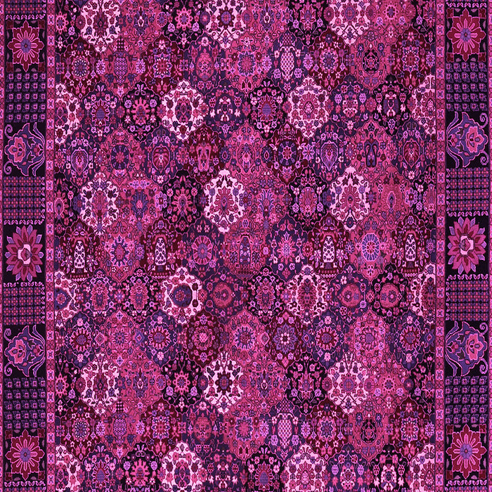 Machine Washable Persian Pink Traditional Rug, wshtr2305pnk