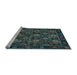 Sideview of Machine Washable Persian Light Blue Traditional Rug, wshtr2305lblu