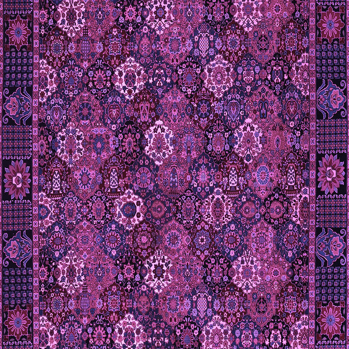 Machine Washable Persian Purple Traditional Area Rugs, wshtr2305pur