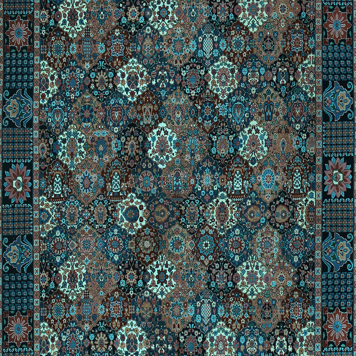 Machine Washable Persian Light Blue Traditional Rug, wshtr2305lblu