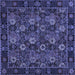 Square Persian Blue Traditional Rug, tr2305blu