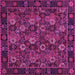 Square Persian Pink Traditional Rug, tr2305pnk