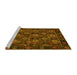 Sideview of Machine Washable Persian Yellow Traditional Rug, wshtr2305yw