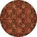 Machine Washable Persian Orange Traditional Area Rugs, wshtr2305org