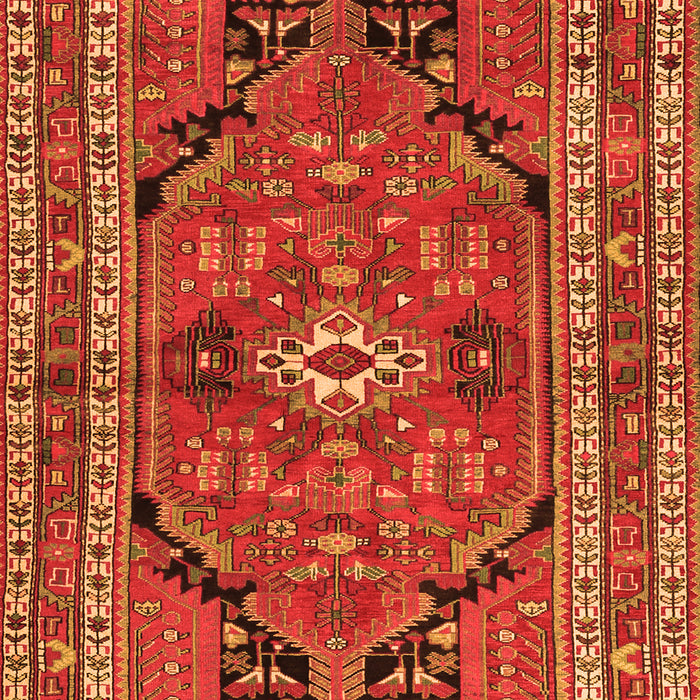 Serging Thickness of Machine Washable Persian Orange Traditional Area Rugs, wshtr2306org