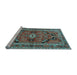 Sideview of Machine Washable Persian Light Blue Traditional Rug, wshtr2306lblu