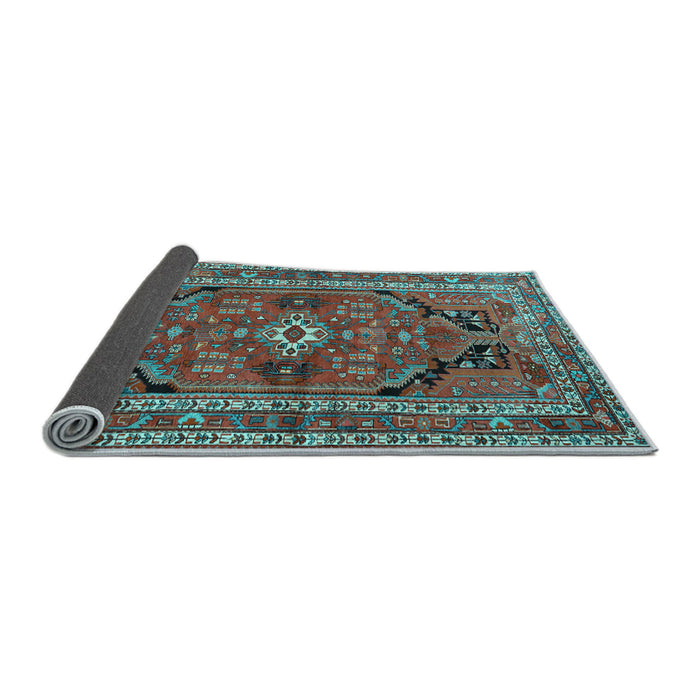 Sideview of Persian Light Blue Traditional Rug, tr2306lblu