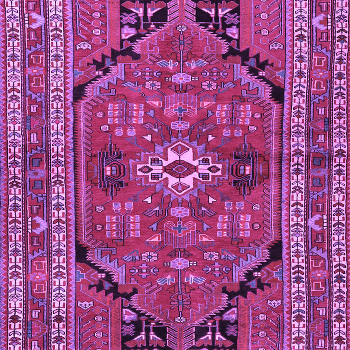 Machine Washable Persian Purple Traditional Area Rugs, wshtr2306pur