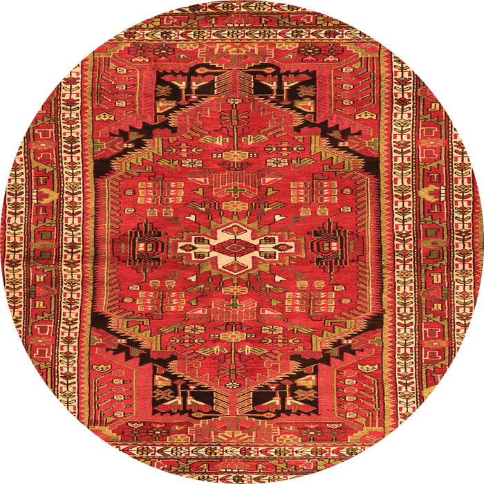 Machine Washable Persian Orange Traditional Area Rugs, wshtr2306org