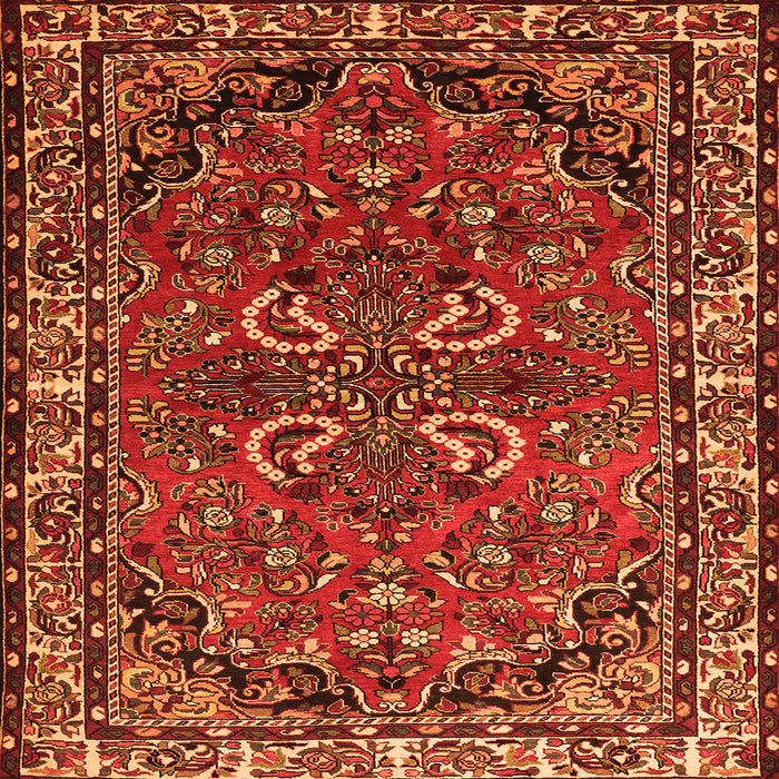 Serging Thickness of Persian Orange Traditional Rug, tr2307org