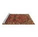 Sideview of Machine Washable Persian Brown Traditional Rug, wshtr2307brn