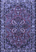 Machine Washable Persian Blue Traditional Rug, wshtr2307blu