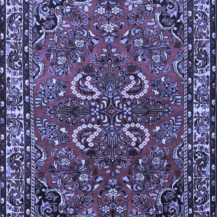 Machine Washable Persian Blue Traditional Rug, wshtr2307blu