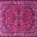 Square Persian Pink Traditional Rug, tr2307pnk