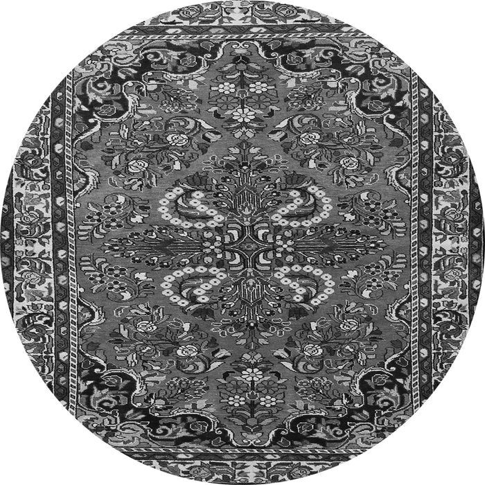 Machine Washable Persian Gray Traditional Rug, wshtr2307gry