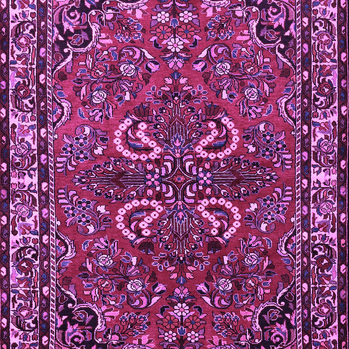 Machine Washable Persian Purple Traditional Area Rugs, wshtr2307pur