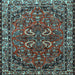 Square Persian Light Blue Traditional Rug, tr2307lblu