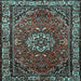 Square Persian Light Blue Traditional Rug, tr2308lblu
