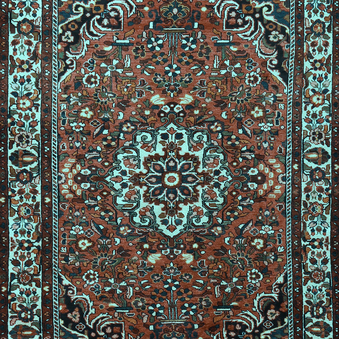 Machine Washable Persian Light Blue Traditional Rug, wshtr2308lblu