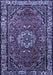 Machine Washable Persian Blue Traditional Rug, wshtr2308blu