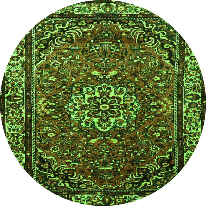 Machine Washable Persian Green Traditional Area Rugs, wshtr2308grn