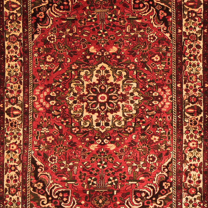 Serging Thickness of Machine Washable Persian Orange Traditional Area Rugs, wshtr2308org
