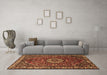 Machine Washable Persian Brown Traditional Rug in a Living Room,, wshtr2308brn