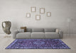 Machine Washable Persian Blue Traditional Rug in a Living Room, wshtr2308blu