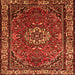 Serging Thickness of Persian Orange Traditional Rug, tr2308org