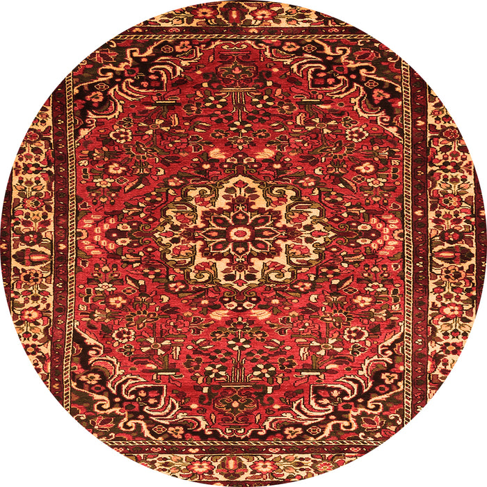 Square Persian Orange Traditional Rug, tr2308org