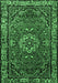 Machine Washable Persian Emerald Green Traditional Area Rugs, wshtr2308emgrn