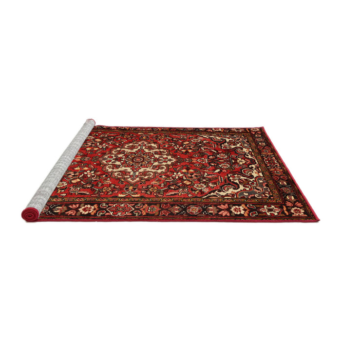 Sideview of Machine Washable Traditional Red Rug, wshtr2309