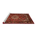 Sideview of Machine Washable Traditional Red Rug, wshtr2309