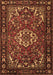 Machine Washable Persian Brown Traditional Rug, wshtr2309brn